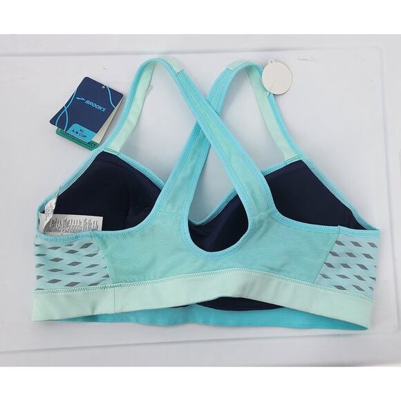 New NWT Brooks Uprise Crossback Ice Mesh XL A/B Cup Medium Impact Blue - Picture 5 of 9